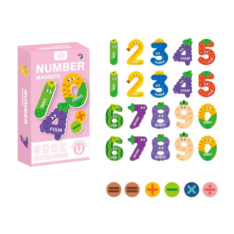 Kids Early Education Magnetic Refrigerator Puzzle Educational Toy, 26pcs Letter, Animals, Cars, Numbers, 26pcs Lowercase