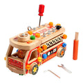Kids Early Education Multifunctional Solid Wood Disassembly Fire Truck