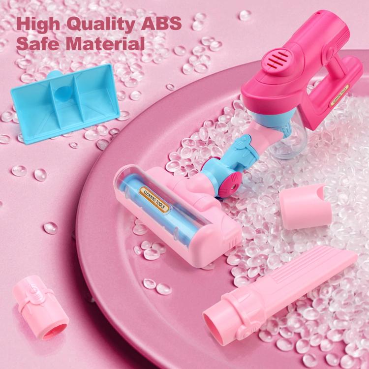 Children Pretend Play Electric Simulation Sound and Light Vacuum Cleaner, without Base (Pink), without Base (Green)