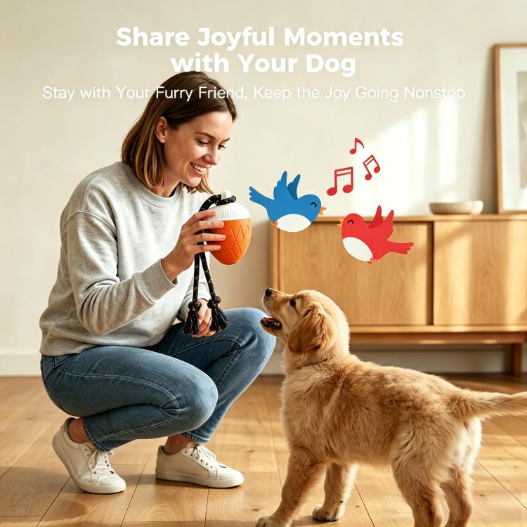 O20 Smart Automatic Pet Toy Ball Dog Training with Light & Sound & Rope