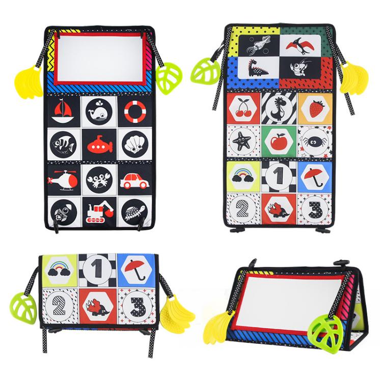 Early Childhood Education Foldable Cloth Book Toy with Distorting Mirror, Number, Number+4-page Cloth Book, Number+4-page Dinosaur Book&Teether, Number+4-page Animals Book&Teether, Letter, Letter+4-page Cloth Book, Letter+3-page Cloth Book             ...