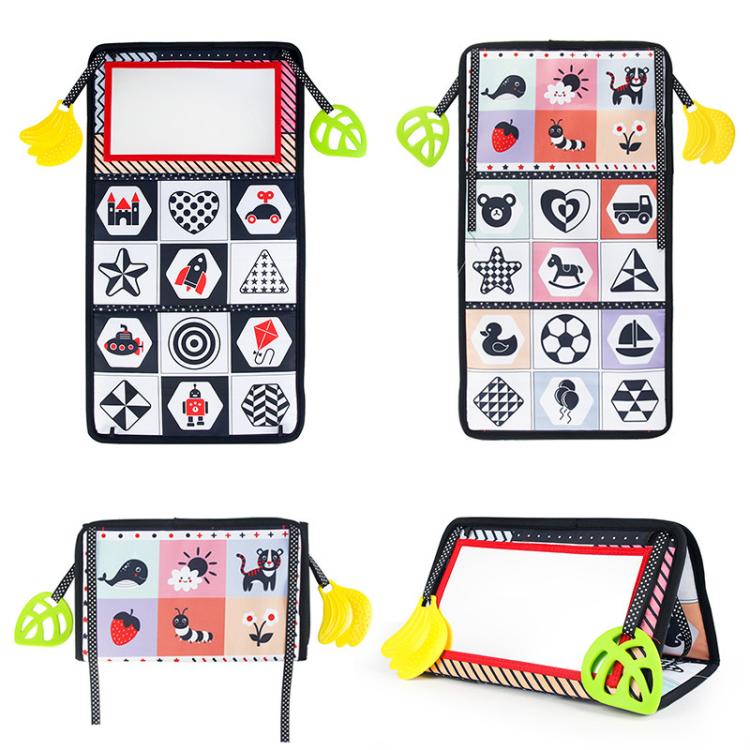 Early Childhood Education Foldable Cloth Book Toy with Distorting Mirror, Number, Number+4-page Cloth Book, Number+4-page Dinosaur Book&Teether, Number+4-page Animals Book&Teether, Letter, Letter+4-page Cloth Book, Letter+3-page Cloth Book             ...