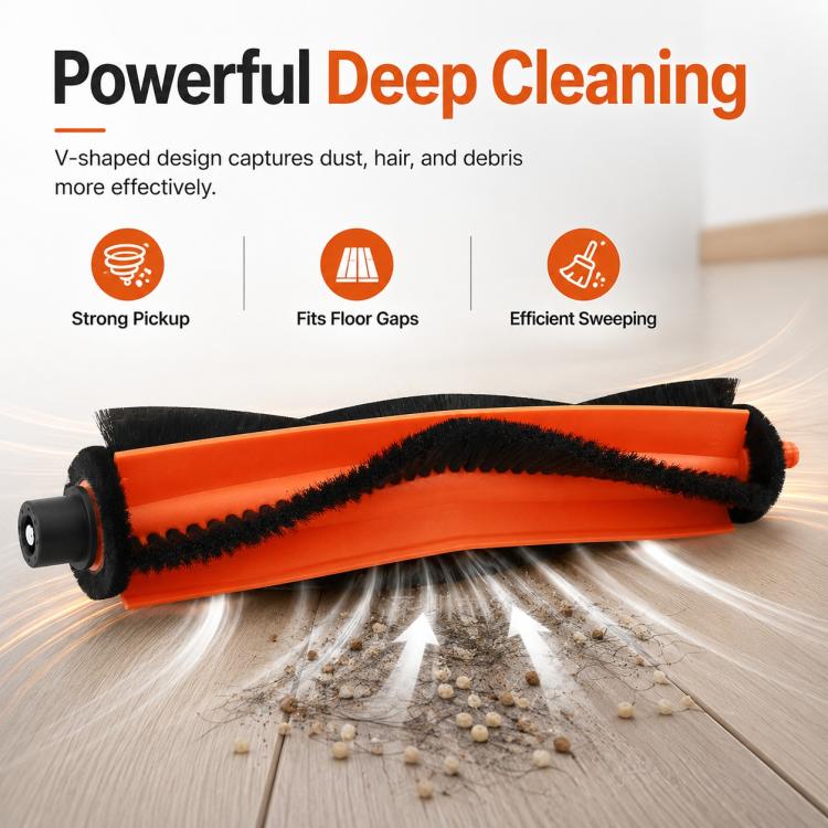 Replacement Accessories for Xiaomi Mijia 5C OV42CN Robot Vacuum Cleaner, Main Brush, Side Brush, Dual Filter, Fine Mop Pad, Thick Stripe Mop Pad, Dust Bag, Activated Carbon Dust Bag