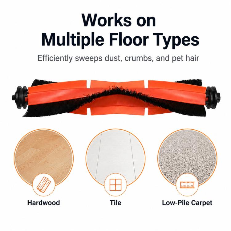 Replacement Accessories for Xiaomi Mijia M30 Robot Vacuum Cleaner, Main Brush, Side Brush, Dual Filter, Thick Stripe Mop Pad, Dust Bag, Activated Carbon Dust Bag
