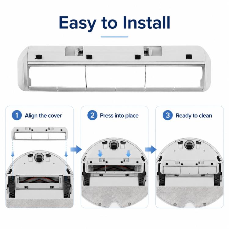 Robot Vacuum Cleaner Replacement Accessories for Xiaomi Mijia Robot Vacuum Mop Pro, Main Brush Cover, Triangle Side Brush, Mop Pad Holder, Dust Box, Deflector Plate