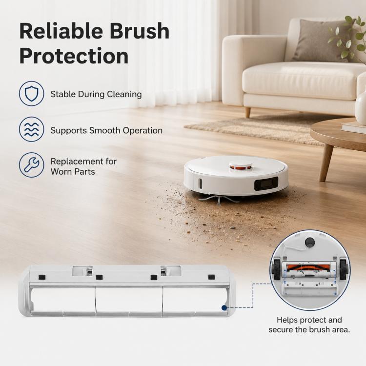 Robot Vacuum Cleaner Replacement Accessories for Xiaomi Mijia Robot Vacuum Mop Pro, Main Brush Cover, Triangle Side Brush, Mop Pad Holder, Dust Box, Deflector Plate