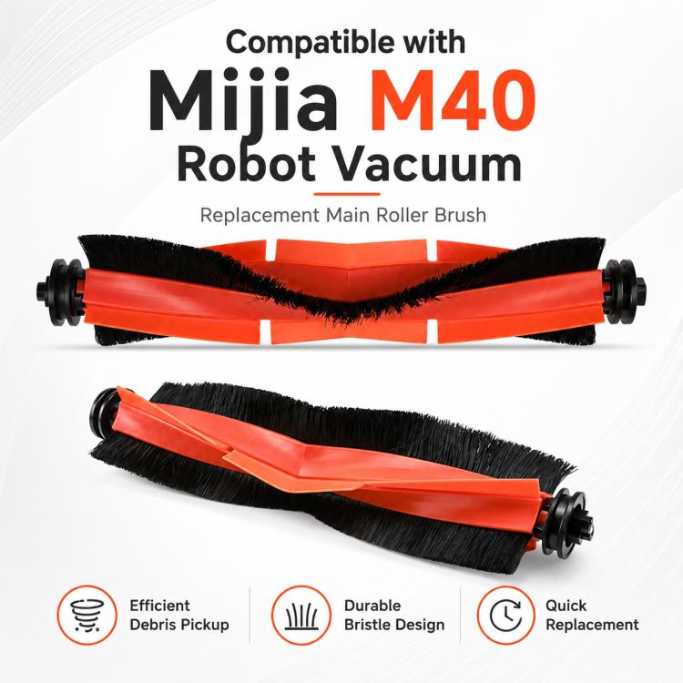 Replacement Accessories for Xiaomi Mijia M40 Robot Vacuum Cleaner, Main Brush, Rubber Brush Cover, Main Brush Cover, Rubber Roller Brush, Hair Cutting Roller Brush, Side Brush, Filter, Light Gray Mop Pad, Dark Gray Mop Pad, Blue Striped Mop Pad        ...
