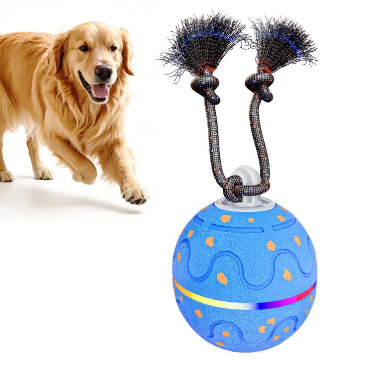 O21 Smart Automatic Pet Toy Ball Dog Training with Light & Sound & Rope, O21