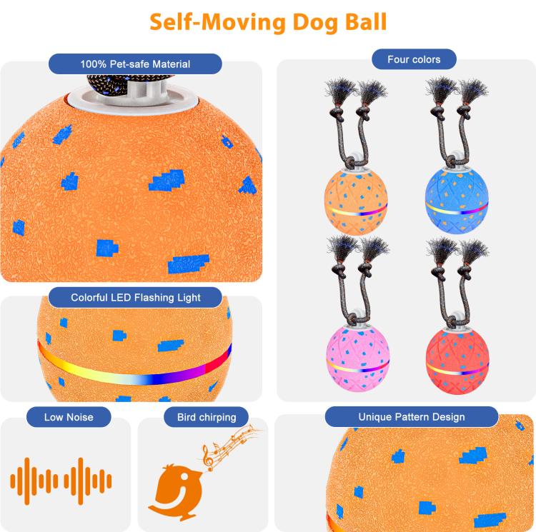 O23 Smart Automatic Pet Toy Ball Dog Training with Light & Sound & Rope, O23