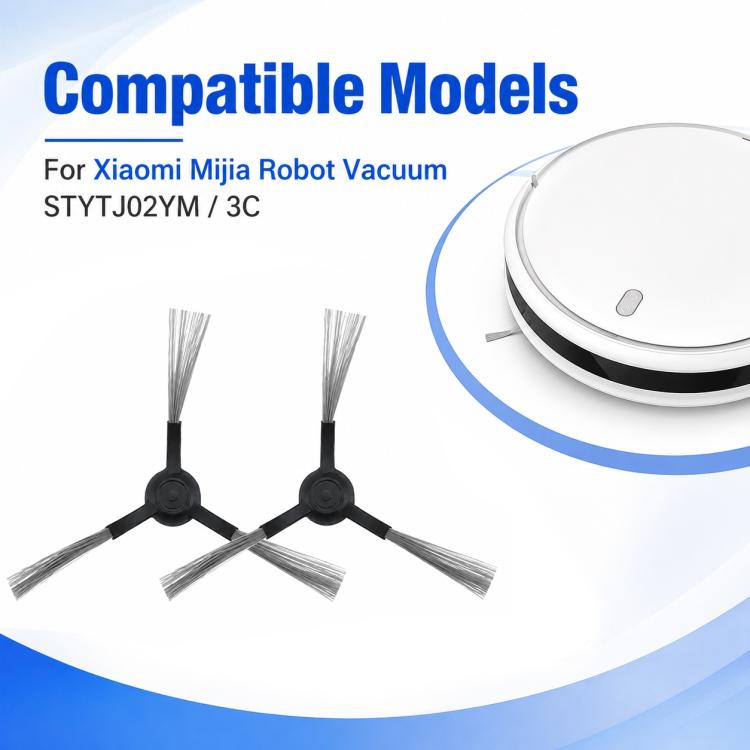 Replacement Accessories for Xiaomi Mijia Robot Vacuum Mop STYTJ02YM / 3C, Dual Black Triangle Side Brush, Dust Box, Main Brush, White Main Brush Cover, Black Main Brush Cover, Dual White Triangle Side Brush, Wet Dry Separation Mop Pad, Disposable Mop P...
