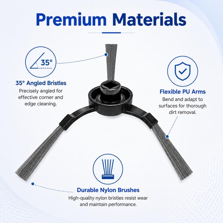 Replacement Accessories for Xiaomi Mijia Robot Vacuum Mop STYTJ02YM / 3C, Dual Black Triangle Side Brush, Dust Box, Main Brush, White Main Brush Cover, Black Main Brush Cover, Dual White Triangle Side Brush, Wet Dry Separation Mop Pad, Disposable Mop P...