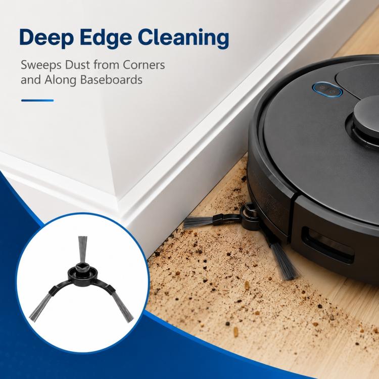Replacement Accessories for Xiaomi Mijia Robot Vacuum Mop STYTJ02YM / 3C, Dual Black Triangle Side Brush, Dust Box, Main Brush, White Main Brush Cover, Black Main Brush Cover, Dual White Triangle Side Brush, Wet Dry Separation Mop Pad, Disposable Mop P...