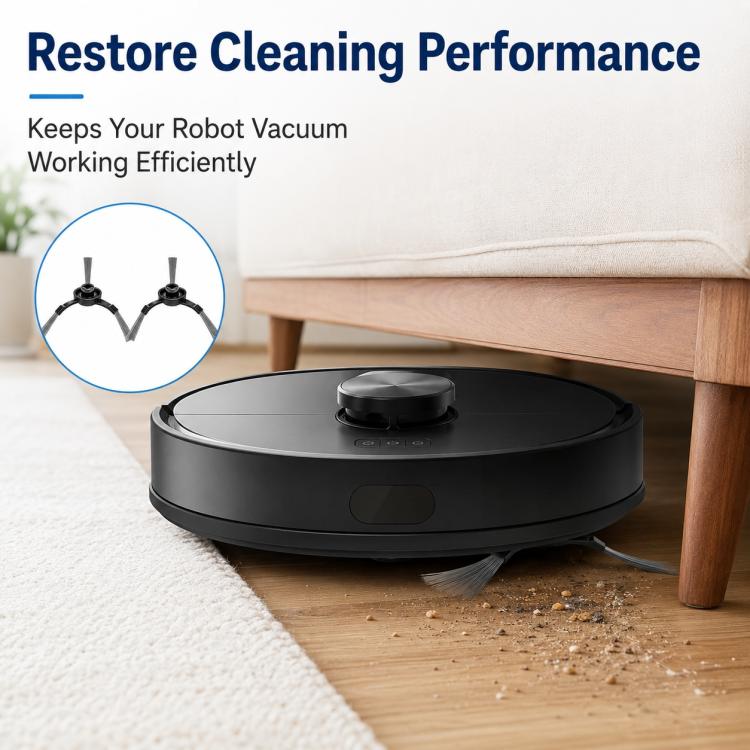 Replacement Accessories for Xiaomi Mijia Robot Vacuum Mop STYTJ02YM / 3C, Dual Black Triangle Side Brush, Dust Box, Main Brush, White Main Brush Cover, Black Main Brush Cover, Dual White Triangle Side Brush, Wet Dry Separation Mop Pad, Disposable Mop P...