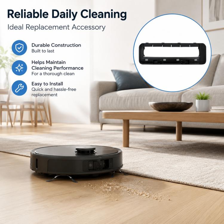 Replacement Accessories for Dreame S20 / X10 / S10 / S10 Pro / S10 Plus Robot Vacuum Cleaner, Black Main Rubber Brush Cover, White Main Brush Cover, White Main Rubber Brush Cover, Striped Mop Pad, Blue Striped Mop Pad, Rubber Roller Brush, Side Brush  ...