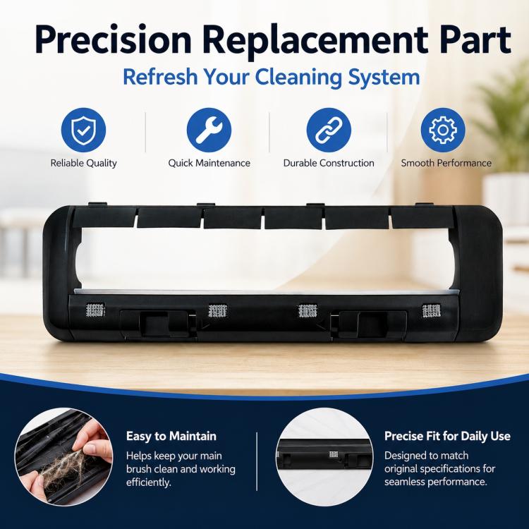 Replacement Accessories for Dreame S20 / X10 / S10 / S10 Pro / S10 Plus Robot Vacuum Cleaner, Black Main Rubber Brush Cover, White Main Brush Cover, White Main Rubber Brush Cover, Striped Mop Pad, Blue Striped Mop Pad, Rubber Roller Brush, Side Brush  ...