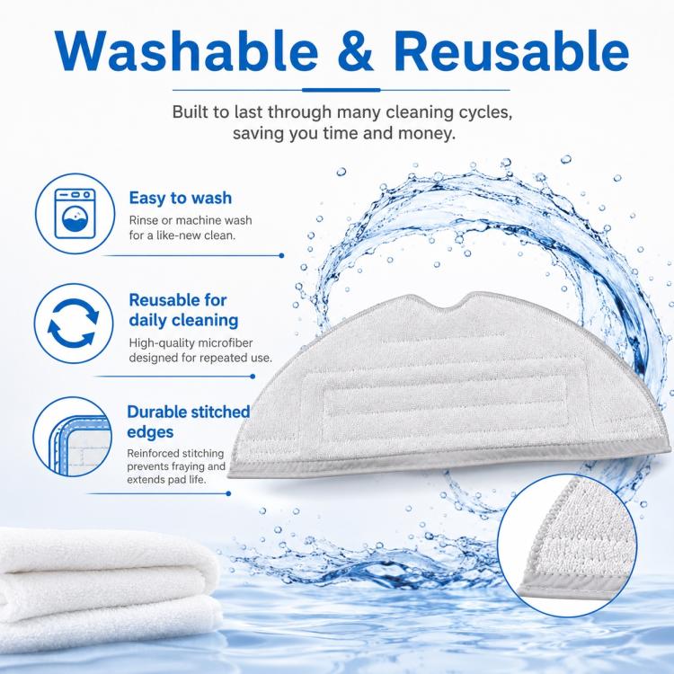 Replacement Accessories for Roborock T7S / G10S / S7 / S7 Max Robot Vacuum Mop, Gray Mop Pad, Blue Mop Pad, Disposable Mop Pad, Black Five Arm Side Brush, Two White Side Brush, Two Black Side Brush, Dust Bag US Version, Dust Bag China Version          ...