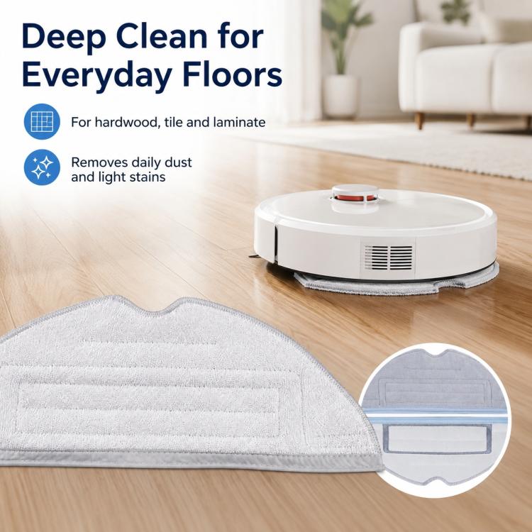 Replacement Accessories for Roborock T7S / G10S / S7 / S7 Max Robot Vacuum Mop, Gray Mop Pad, Blue Mop Pad, Disposable Mop Pad, Black Five Arm Side Brush, Two White Side Brush, Two Black Side Brush, Dust Bag US Version, Dust Bag China Version          ...