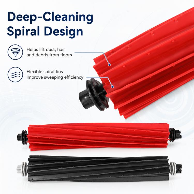 Replacement Accessories for Roborock Q5 Pro / Q5 Pro+ / Q8 Max / Q8 Max+ Robot Vacuum Cleaner, Dual Main Roller Brush, Dual Filter, Mop Pad, White Five Arm Side Brush, Black Five Arm Side Brush, Dust Bag, Activated Carbon Dust Bag