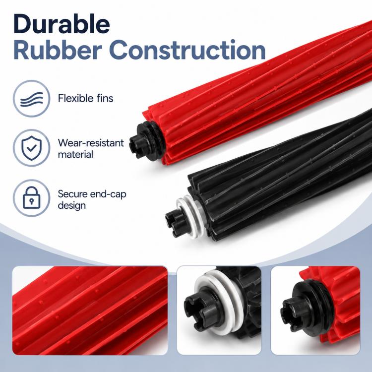 Replacement Accessories for Roborock Q5 Pro / Q5 Pro+ / Q8 Max / Q8 Max+ Robot Vacuum Cleaner, Dual Main Roller Brush, Dual Filter, Mop Pad, White Five Arm Side Brush, Black Five Arm Side Brush, Dust Bag, Activated Carbon Dust Bag