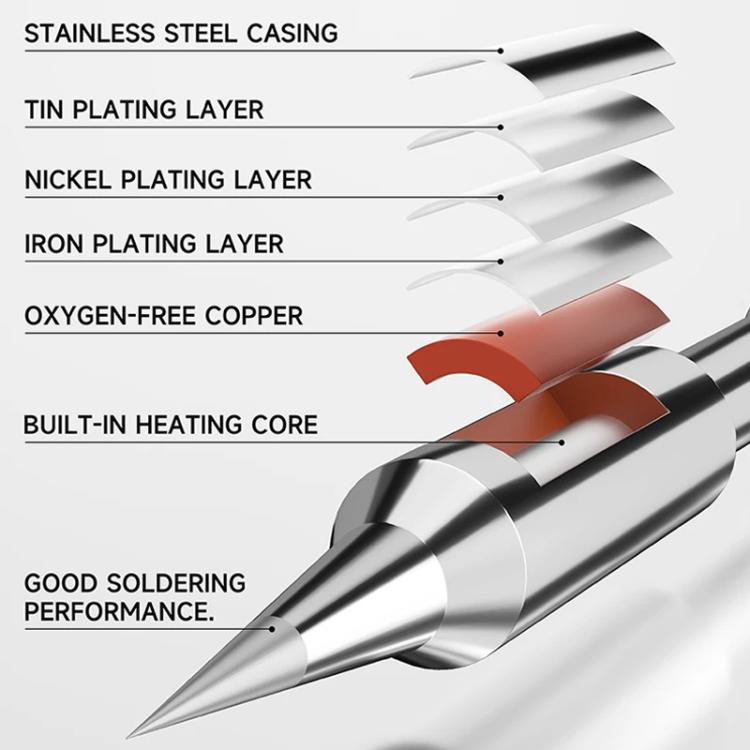 LUOWEI LW-C210 Series Lead Free Soldering Iron Tip for 210 / T26 Series Soldering Station, LW-C210-I, LW-C210-J, LW-C210-K