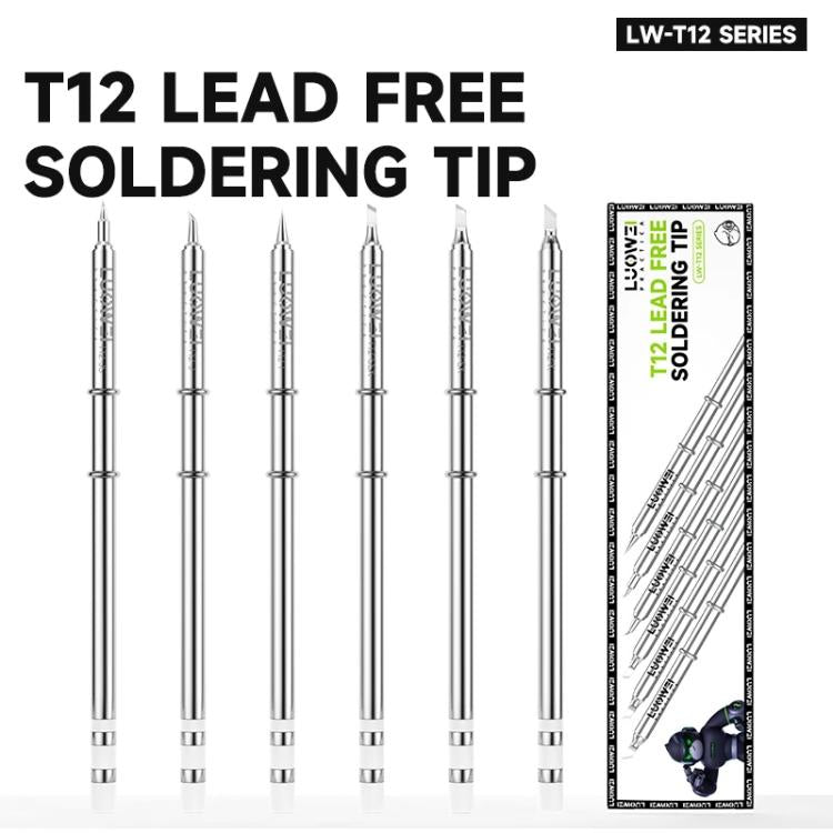 LUOWEI LW-T12 Series Soldering Iron Tips for T12 Soldering Station, LW-T12-I, LW-T12-J, LW-T12-JS, LW-T12-K, LW-T12-SK, LW-T12-SSK