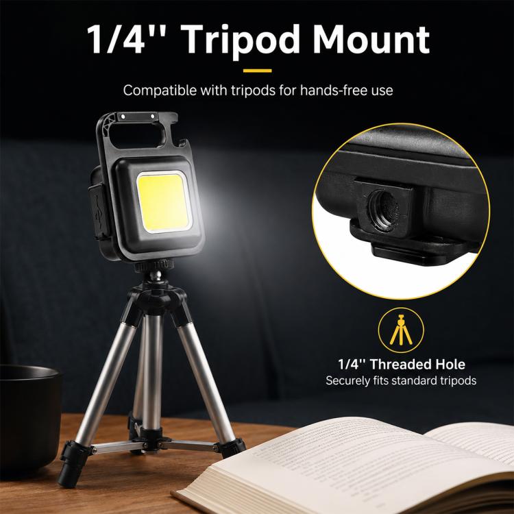 Portable Keychain Camping Light Mini COB LED Flashlight, 150mAh, 200mAh, 300mAh, 500mAh, 800mAh