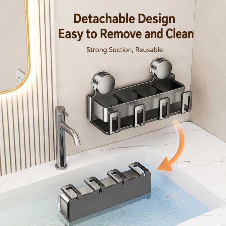 No-drill Vacuum Suction Cup Toothbrush Holder, 2-person, 3-person, 4-person, 2-person with Cup, 3-person with Cup, 4-person with Cup