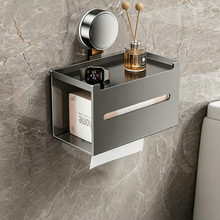 No-drill Vacuum Suction Cup Toilet Holder, Grey Paper Box, White Paper Box, Tissue Box Holder, Dual Tissue Box Holder, Roll Paper Holder, Roll Paper Holder with Lid, Extended Tissue Box Holder, Carbon Steel Dual Tissue Box Holder