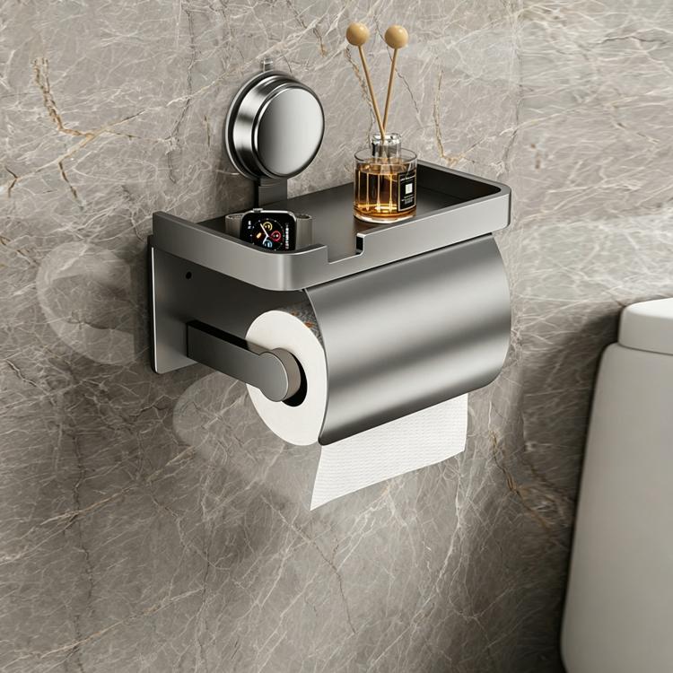 No-drill Vacuum Suction Cup Toilet Holder, Grey Paper Box, White Paper Box, Tissue Box Holder, Dual Tissue Box Holder, Roll Paper Holder, Roll Paper Holder with Lid, Extended Tissue Box Holder, Carbon Steel Dual Tissue Box Holder