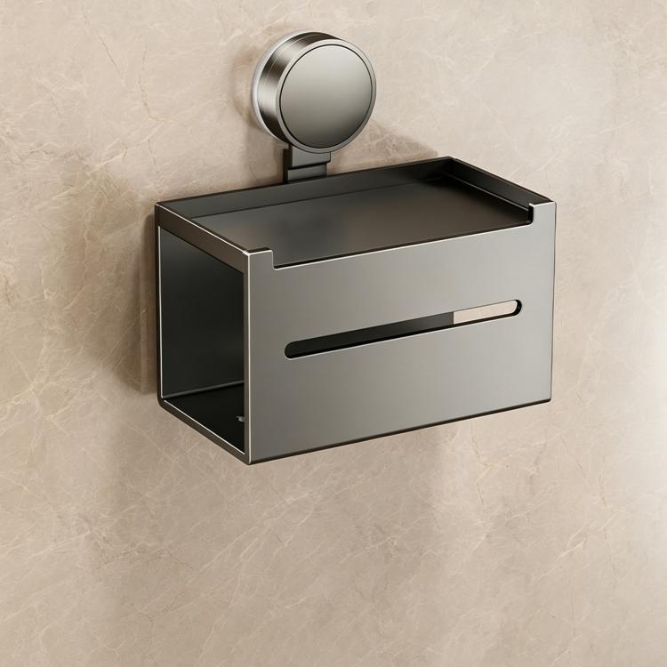 No-drill Vacuum Suction Cup Toilet Holder, Grey Paper Box, White Paper Box, Tissue Box Holder, Dual Tissue Box Holder, Roll Paper Holder, Roll Paper Holder with Lid, Extended Tissue Box Holder, Carbon Steel Dual Tissue Box Holder