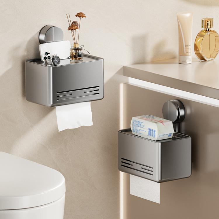 No-drill Vacuum Suction Cup Toilet Holder, Grey Paper Box, White Paper Box, Tissue Box Holder, Dual Tissue Box Holder, Roll Paper Holder, Roll Paper Holder with Lid, Extended Tissue Box Holder, Carbon Steel Dual Tissue Box Holder