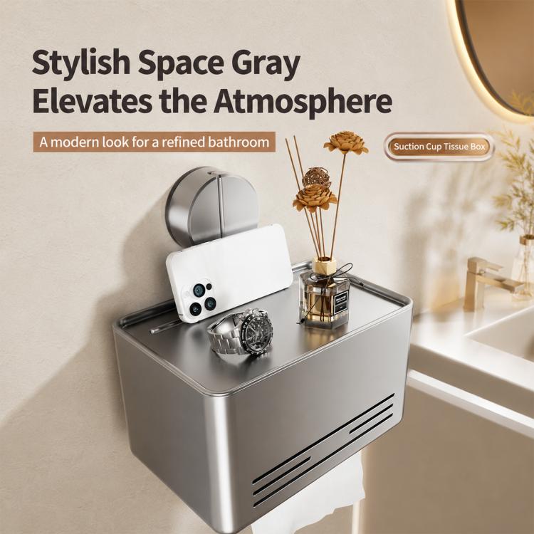 No-drill Vacuum Suction Cup Toilet Holder, Grey Paper Box, White Paper Box, Tissue Box Holder, Dual Tissue Box Holder, Roll Paper Holder, Roll Paper Holder with Lid, Extended Tissue Box Holder, Carbon Steel Dual Tissue Box Holder