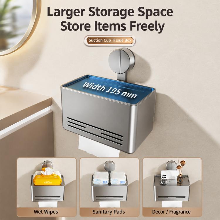 No-drill Vacuum Suction Cup Toilet Holder, Grey Paper Box, White Paper Box, Tissue Box Holder, Dual Tissue Box Holder, Roll Paper Holder, Roll Paper Holder with Lid, Extended Tissue Box Holder, Carbon Steel Dual Tissue Box Holder