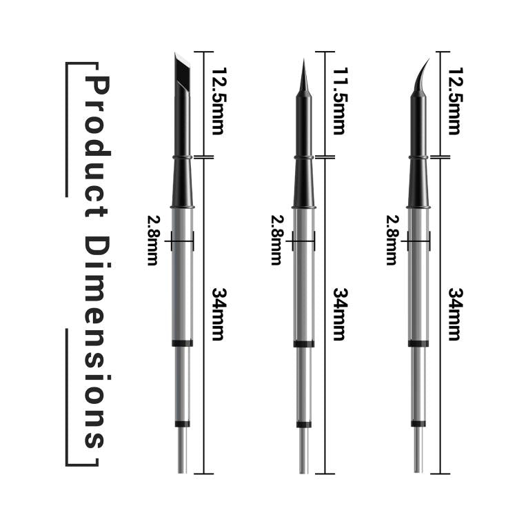 2UUL Soldering Iron Tip For C115 Soldering Station Handle, FD31-K, FD32-I, FD33-S