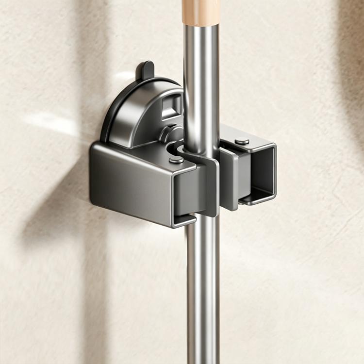 No-drill Suction Cup Wall Mount Mop Holder Broom Storage Clip, Mop Holder, Electroplated Mop Holder, Integrated Mop Holder, Classic Mop Holder, 2pcs Mop Holder, 2pcs Electroplated Mop Holder, 2pcs Integrated Mop Holder, 2pcs Classic Mop Holder         ...