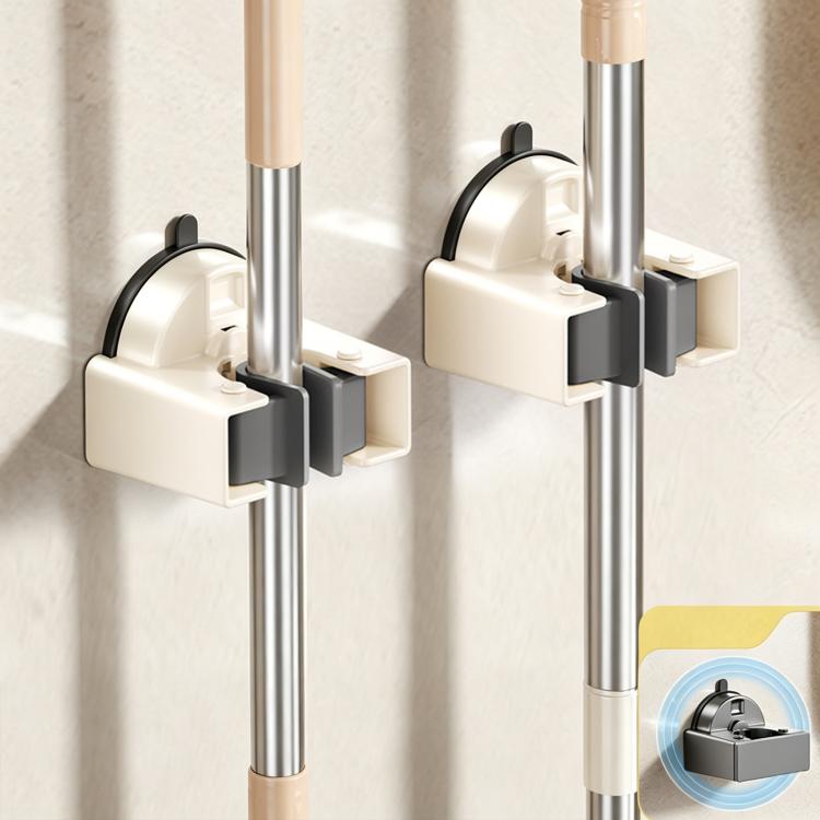 No-drill Suction Cup Wall Mount Mop Holder Broom Storage Clip, Mop Holder, Electroplated Mop Holder, Integrated Mop Holder, Classic Mop Holder, 2pcs Mop Holder, 2pcs Electroplated Mop Holder, 2pcs Integrated Mop Holder, 2pcs Classic Mop Holder         ...