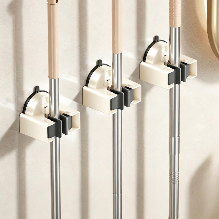 No-drill Suction Cup Wall Mount Mop Holder Broom Storage Clip, Mop Holder, Electroplated Mop Holder, Integrated Mop Holder, Classic Mop Holder, 2pcs Mop Holder, 2pcs Electroplated Mop Holder, 2pcs Integrated Mop Holder, 2pcs Classic Mop Holder         ...
