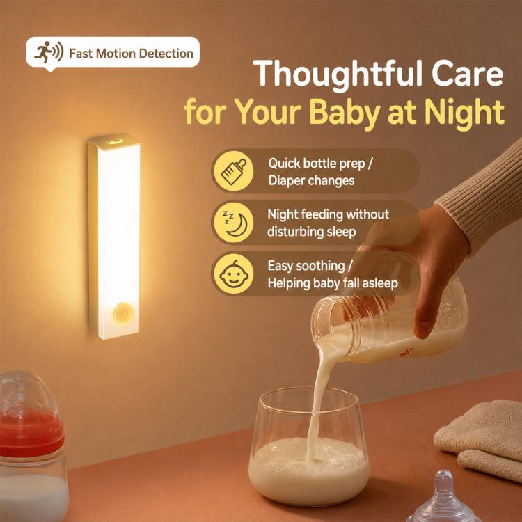 Intelligent Motion Sensor LED Night Light Bar Bedside Lamp, 10cm 1W, 20cm 2W, 30cm 3W, 50cm 5W