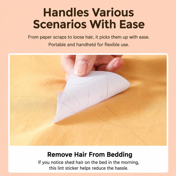 Portable Mini Pocket Disposable Lint Remover Stickers, 50pcs/Pack 8.5x7.2cm, 40pcs/Pack 10x7.8cm