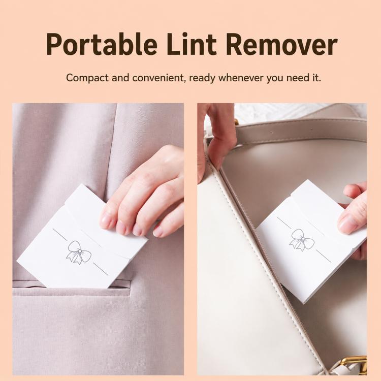 Portable Mini Pocket Disposable Lint Remover Stickers, 50pcs/Pack 8.5x7.2cm, 40pcs/Pack 10x7.8cm