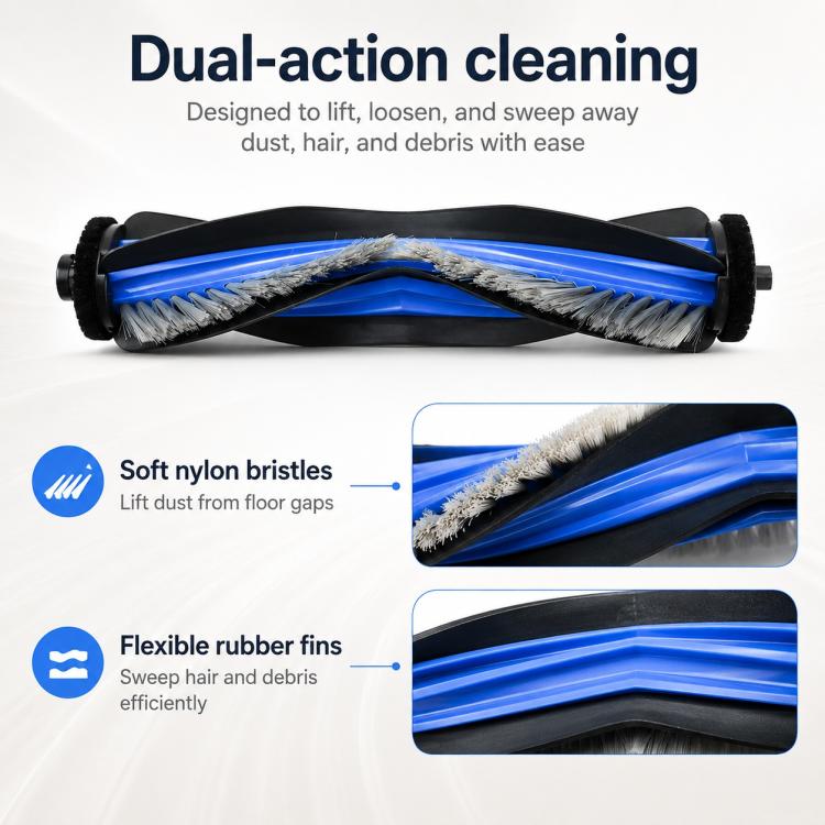 Replacement Accessories for Ecovacs DEEBOT N50 / N50S Robot Vacuum Cleaner, Main Brush, Filter, Fine Mop Pad, Thick Striped Mop Pad, Dust Bag, Activated Carbon Dust Bag, Side Brush, Main Brush Cover, Dust Box