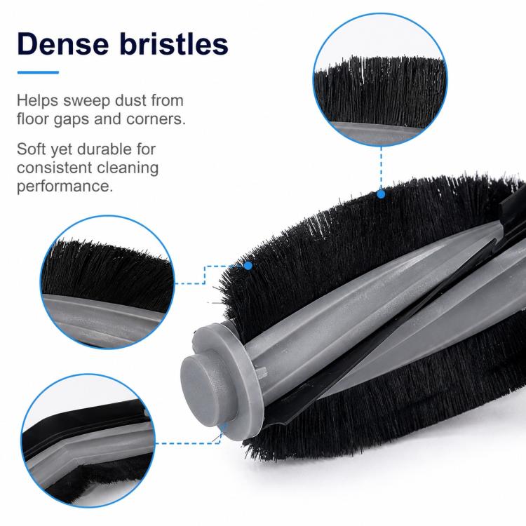 Replacement Accessories for Ecovacs DEEBOT T10 TURBO / T10 OMNI Robot Vacuum Cleaner, Main Brush, White Filter+Sponge, Black Filter, Activated Carbon Filter, 2pcs White Side Brush, 2pcs Black Side Brush, Gray Mop Pad, Striped Mop Pad, Circular Mop Pad ...