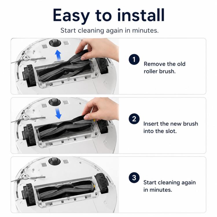 Replacement Accessories for Ecovacs DEEBOT T10 TURBO / T10 OMNI Robot Vacuum Cleaner, Main Brush, White Filter+Sponge, Black Filter, Activated Carbon Filter, 2pcs White Side Brush, 2pcs Black Side Brush, Gray Mop Pad, Striped Mop Pad, Circular Mop Pad ...