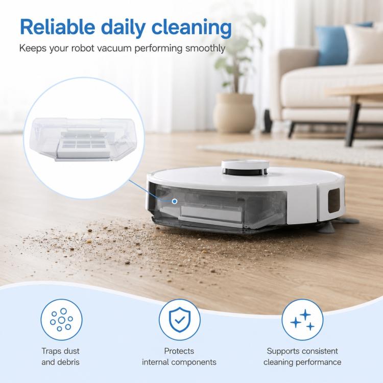 Replacement Accessories for Ecovacs DEEBOT T30 / T30 Pro / T30 Max Robot Vacuum Cleaner, Dust Box, Main Brush Cover, Mop Pad Holder