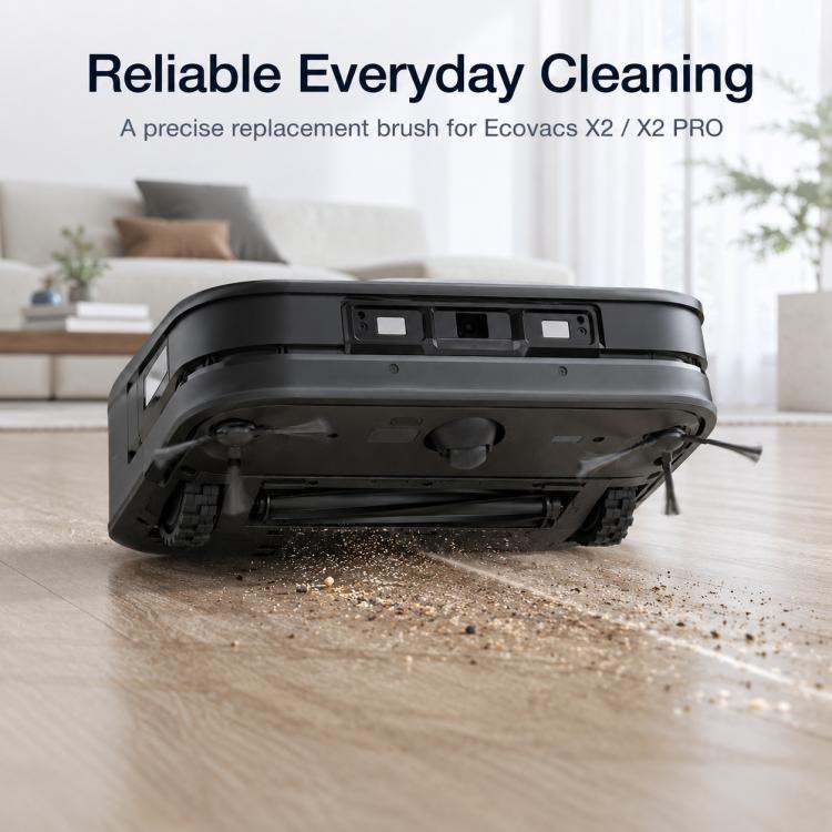 Replacement Accessories for Ecovacs DEEBOT X2 / X2 Pro Robot Vacuum Cleaner, Rubber Roller Brush, Activated Carbon Filter, White Main Brush Cover, Black Main Brush Cover, White Main Rubber Brush Cover, Black Main Rubber Brush Cover, Black Mop Pad Holde...