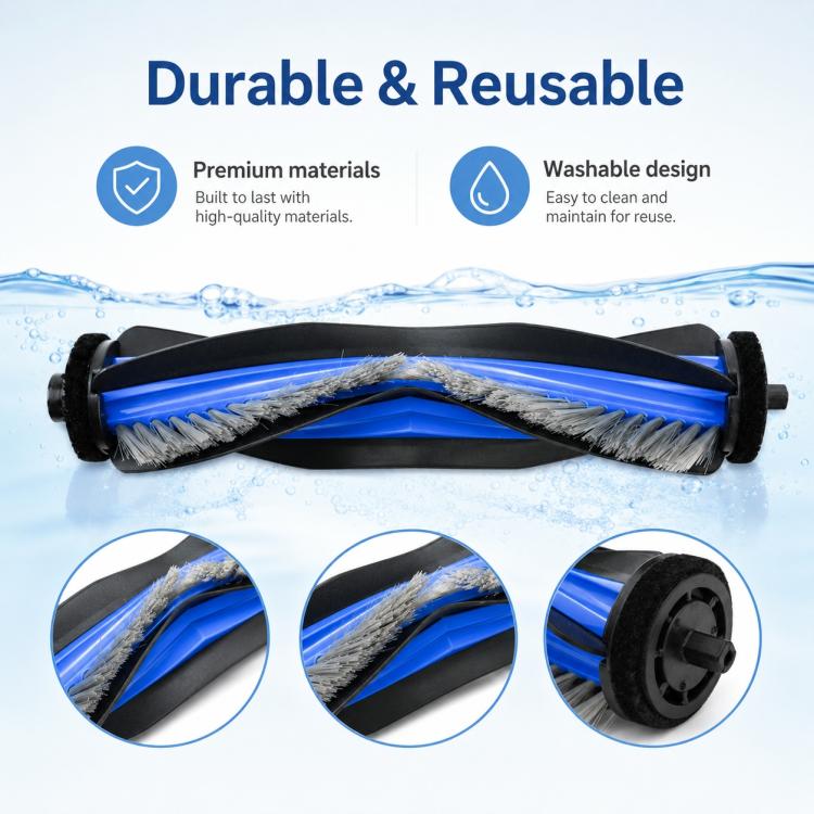 Replacement Accessories for Ecovacs DEEBOT X8 OMNI / X8 Pro OMNI Robot Vacuum Cleaner, Main Brush, Side Brush, Filter, Activated Carbon Filter, Dust Bag, Activated Carbon Dust Bag, Roller Mop, Main Brush Cover, Water Tray, Dust Box, Dirty Water Tank   ...