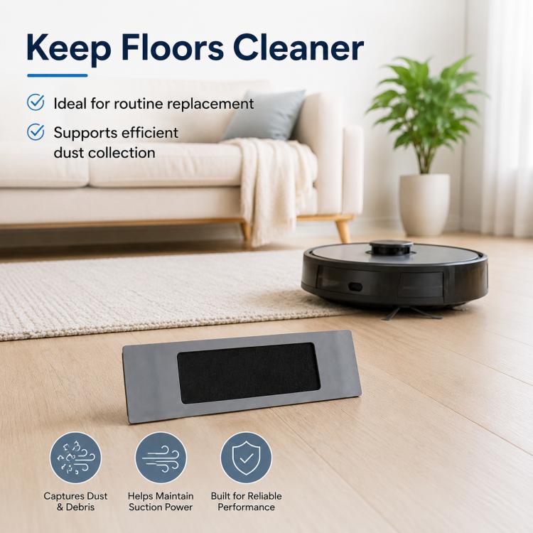 Replacement Parts for Ecovacs DEEBOT OZMO T8 / T9 Robot Vacuum Cleaner, Activated Carbon Filter, Deep Mop Pad, Disposable Mop Pad, 10pcs Wet Mop Pad, Main Brush Cover, Dust Box, Mop Pad Holder