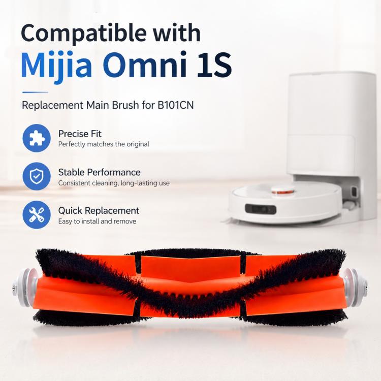For Xiaomi Mijia Omni Robot Vacuum Mop B101CN / 1S / 2 / 2S Replacement Parts, Main Brush, Dual White Side Brush, Dual Black Side Brush, Dual Filter, Thick Striped Mop Pad, Grey Striped Mop Pad, Grey Fine Mop Pad, White Fine Mop Pad, Blue Striped Mop P...