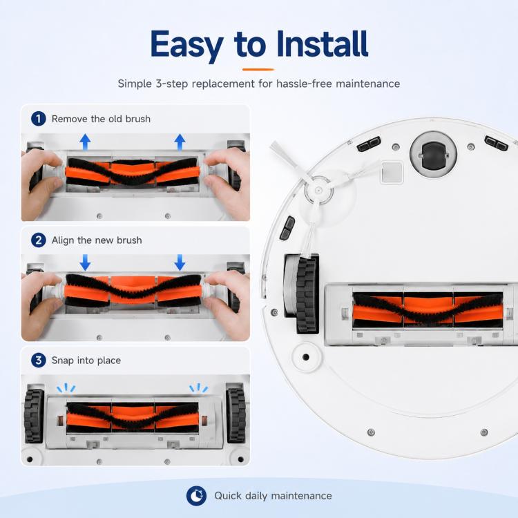 For Xiaomi Mijia Omni Robot Vacuum Mop B101CN / 1S / 2 / 2S Replacement Parts, Main Brush, Dual White Side Brush, Dual Black Side Brush, Dual Filter, Thick Striped Mop Pad, Grey Striped Mop Pad, Grey Fine Mop Pad, White Fine Mop Pad, Blue Striped Mop P...