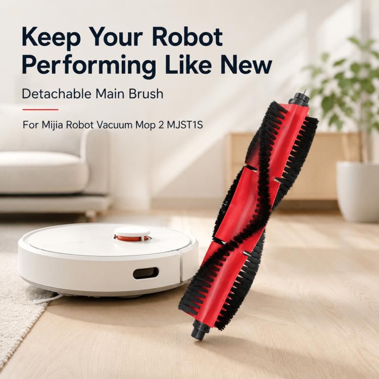 For Xiaomi Mijia Robot Vacuum Mop 2 MJST1S Replacement Parts, Detachable Main Brush, Dual White Side Brush, Dual Black Side Brush, Dual Filter, Filter-Free Dust Box, Mop Pad